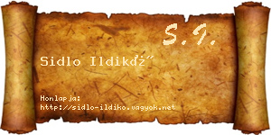 Sidlo Ildikó névjegykártya